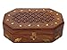 Thanksgiving Box Jewelry Keepsake Trinket Organizer Hand Carved Wooden Organizer with Intricate Carvings by Store Indya