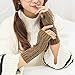 2 Pair Women's Hand Crochet Winter Warm Fingerless Arm Warmers Gloves; One Size; (khaki+navy)