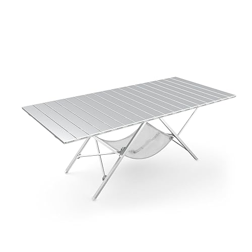 ONEFOREST One-Step Fold Up Camping Table, Portable Folding Camp Table, Lightweight Carry Table for Outdoor Hiking Picnics BBQ Cooking