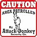 Caution Attack Donkey Farm or Barnyard Sign