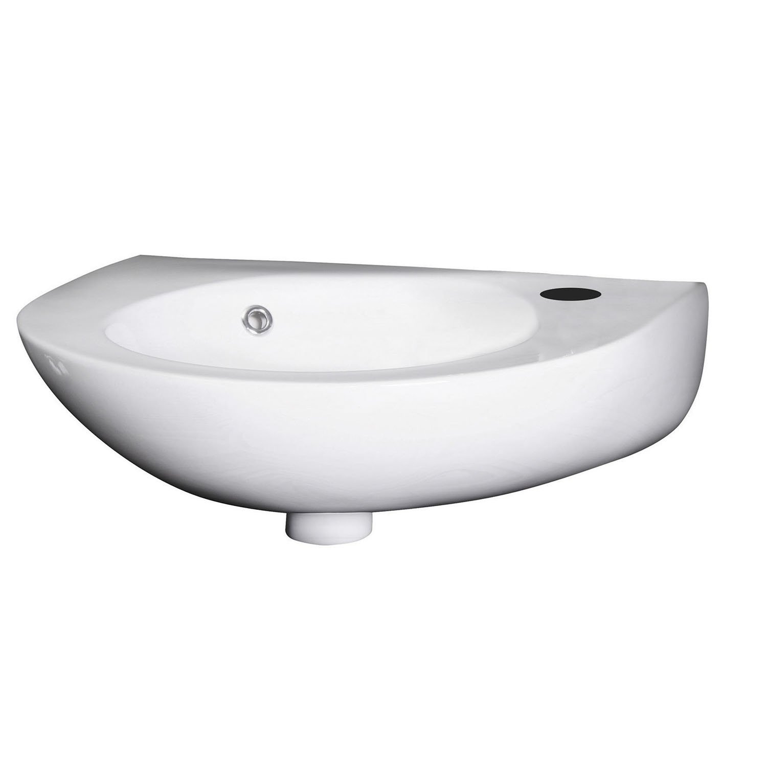 Nuie NCU932 Modern Bathroom Wall Hung Basin Sink, White