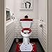 Imperial Home Santa Toilet Seat Cover and Rug Set – 4 Pcs Bathroom Christmas Decorations Set (Snowman)