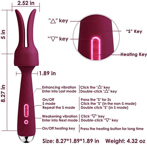 GTAovov SVAKOM Heat Silicone Clitoral Vibrator Massager Erotic Toys Sex Machine Rechargeable AV Magic Wand Vibrator Toys Sex For Couples
