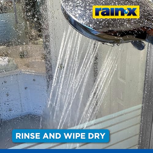 RAIN-X 630035 X-TREME CLEAN SHOWER DOOR CLEANER, 12 FL. OZ, FORMULATED TO CLEAN GLASS SHOWER DOORS – EASY TO USE, REMOVES SOAP SCUM, DIRT, HARD WATER BUILD-UP, CALCIUM, LIME STAINS AND RUST STAINS