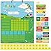 Magnetic Learning Calendar with Weather Station 55 PCS (15” X 12” Wall Mountings Ready)