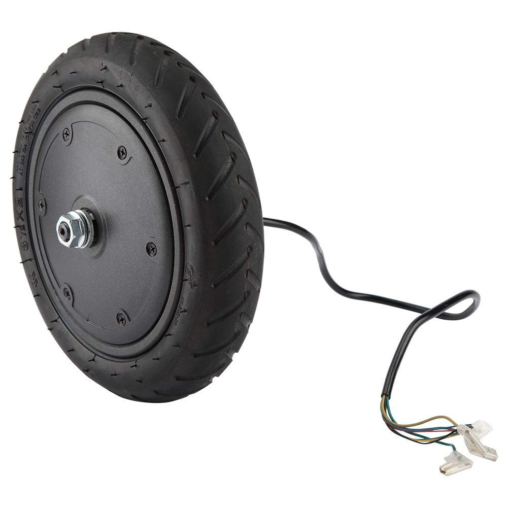 Electric Scooter Motor with Inflatable Tires, 250W Motor with Wheel Tire Explosion Proof Anti Skid Tyre replacement for M365 Electric Scooter Replacement Part Accessory