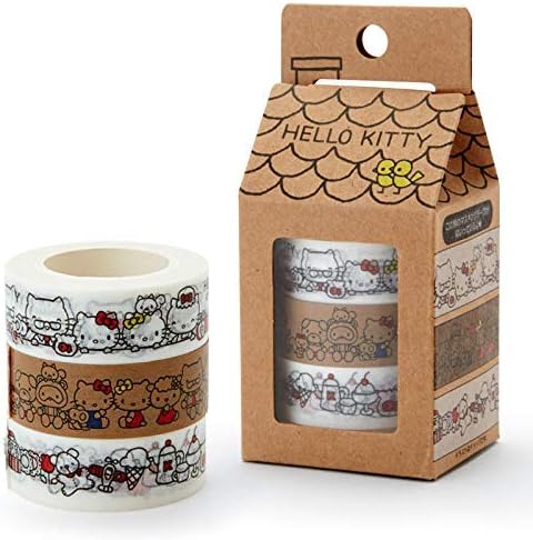 Hello Kitty 3-pc Set Classic Edition Masking Deco Tape Japan Touch Collection