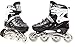 Scale Sports Kids Adjustable Inline Roller Blade Skates Black Large Sizes Safe Durable Outdoor Featuring Illuminating Front Wheels 905