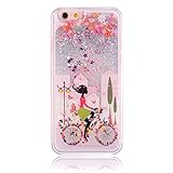iPhone 6 Plus Case, 6s Plus 5.5 inch shell ,Qissy Cool Moving Girl Stars Bling Glitter Floating Dynamic Flowing Case Liquid Cover (not for iPhone6 / 6s!) (5)