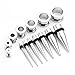 PiercingJ 28pcs 12G-00G Stainless Steel Tapers Stretching Kit + 12G-00G Flared Screw Tunnel Gauge Kit