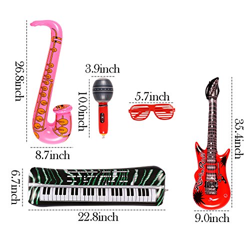 3 Inflatable+Instruments+Guitars+Microphones+Saxophone
