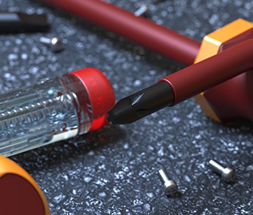 Presch VDE Schraubendreher Set 7tlg - Magnetischer Elektriker Schraubenzieher Satz isoliert mit Spannungsprüfer – Bild 7