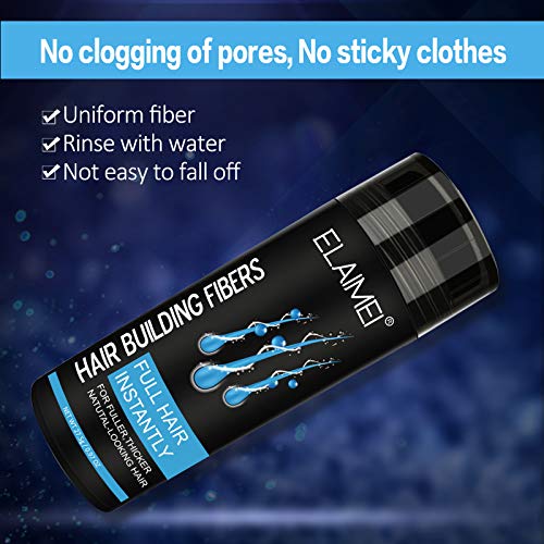 HAIR FIBERS 2 in 1 kit Set Includes BLACK Hair Thickening Fibers