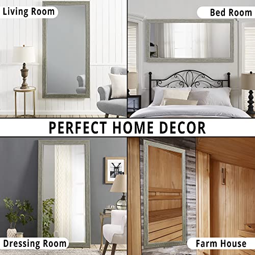 Naomi Home Rustic Floor Mirror Rustic Full Length Mirror Framed Full