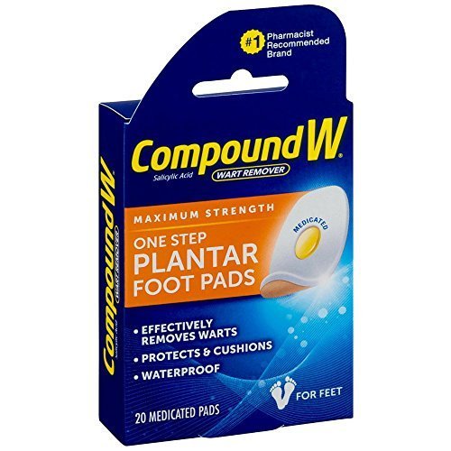 Compound W Maximum Stregth One Step Plantar Foot Pads 20 ea