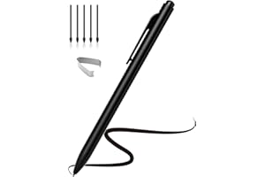 Ciscle EMR Stylus Compatible with Remarkable 2, Replacement Digital Pen with Eraser, 4096 Pressure Levels, Palm Rejection, Tilt Support-5 Pen Tips (Black)