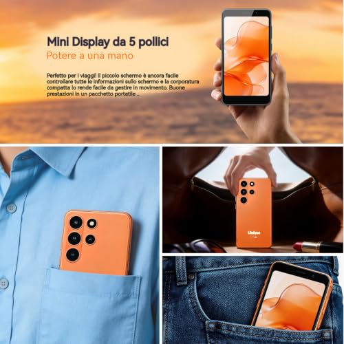 Ulefone Armor Note 22 Smartphone Offerta Android 16, 20GB+32GB/2TB TF Cellulari Octa-Core, 5.0", 4G Dual SIM Telefono Cellulare Offerta, WiFi 5G/3.5mm/ Face ID/3 Slot Eer Carte/3 Anni di Garanzia
