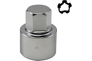 JEUCLEL 527 Wheel Locking Nut Key Compatible with VW VAG Volkswagen, (Socket OD 28mm - ID 25mm), Wheel Lock Nut Socket Adapte