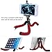Wingco Universal Compact Tripod Stand - Remote Included - Flexible Octopus Cell Phone Camera Selfie Stick Tripod Mount for Smartphone / Digital Camera / GoPro Hero(Red)