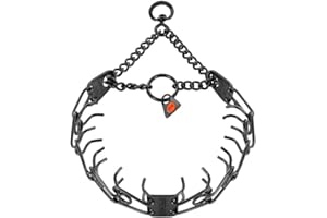 Herm Sprenger Black Stainless Steel Prong Dog Collar Training Pinch Collar No-Pull Collar (2.25mm Small)