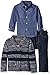 Nautica Baby Three Piece Set with Woven, Striped Shawl Sweater, Denim Pant, Sport Navy, 18 Months