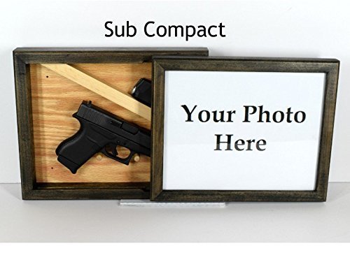 Hide a gun furniture, pistol storage spot, home defense accessory, wall mount firearm safe, picture frame concealment organizer, slide dark