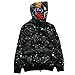 Christo Mens Hoodies Sweatshirt Fashion Casual Coat Outdoor Hip-Hop Funny Tops (Large, Black-Star)