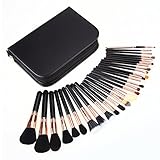 Gloriest 29 Pieces Makeup Brushes Kits Leather Case Package Great Tools for Cosmetic Makeup Face Foundation Brush Top Sets With Wool Hair