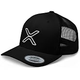 RIVEMUG XRP Logo Trucker Hat Mid Crown Curved Bill Adjustable Crypto Cap