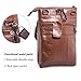 Mens Shoulder Bag, Leather Cross Body Messenger Purse Travel bag Pack Organizer