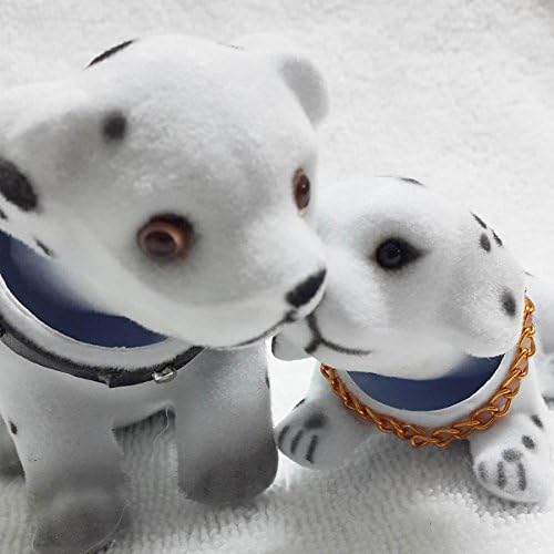 Set 2 Mom&amp;Kids Dalmatian Bobble Head Dogs Size M,S Lovely Lovely Dog Dolls Bobbing Dashboard Car Lovely Nodder Dash Gift Pet Set1