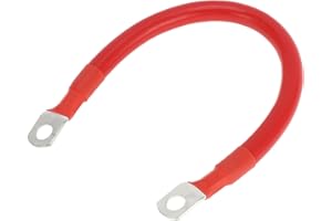 HEROFFIX 1 Pc Battery Inverter Cable Battery Cable 5/16" Lug 1/0 AWG Gauge 1FT Red Tinned Copper