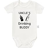 Qixiaccvk Uncle’s Drinking Buddy Infant Bodysuit, Infant Essentials Clothing, Uncle Baby Clothes, Cute Newborn Unisex Romper