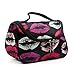 Zhi Jin 14 Style Cosmetic Printing Makeup Bag Organizer Waterproof Storage Handle Travel Bags Black Lips
