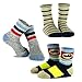 TeeHee Little Boys and Toddlers Casual Sports Novelty Cotton Crew Socks 18 Pair Pack Gift Box (6-8 Years, Vintage)