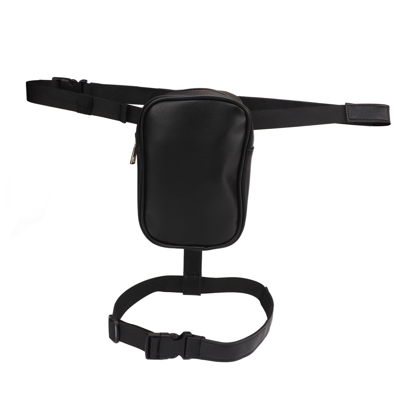 SUNGOOYUE Thigh Bag, PU Leather Large Capacity Waterproof Leg Harness Bag Leg Purse for Daily Outdoor (Black)