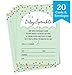 Adelagnes Birsppy AealifesBaby Sprinkle/Baby Shower Invitation, Set of 20 Fill in The Blank Invitations - Invites for Boy Girl Shower, Siblings, Second Kid
