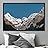 signwin Framed Canvas Wall Art Snow Mountain Cool Expressive Farmhouse/Country Landscape Mountain Top Multicolor Photography Portrait Realism - 16x24 inches