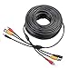 Masione All-in-One 150 Feet Audio Video Power Security Camera Cables Extension Wire with BNC RCA Connectors for CCTV Home Surveillance Cameras DVR System