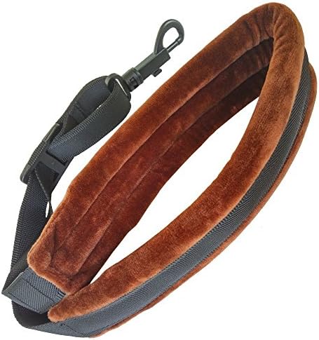 Saxophone Neck Strap with Extra Comfortable Design Ideal for Tenor and Alto Saxophones, Clarinets Oboes and English Horns Adjustable Strap (brown)