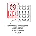 No Smoking Sign - 4 Pieces - Rust Free - Clear and Visible Text - Light, Tough, Long-Lasting - Stop Cigarette/Cigar Use - Perfect for Office