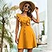Women Mini Aline Dress – Ladies Summer Ruffle Sleeveless Button Up Dresses – High Waist Back Criss Dressthumb 2