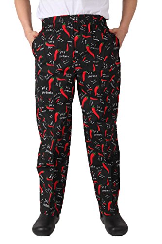 Seven Star Pepper Chef Uniforms Kitchen Work Chef Pants M-3xl Size (S)