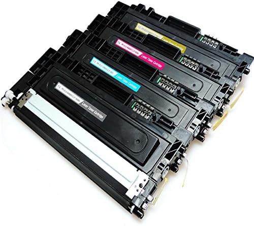 4 Toner compatible for Samsung CLX-3305 FW (CLT-P406 °C XL All Colours CLX-3305FW Black, 3 Cyan, 3 Magenta, 3 Yellow Premium Remanufactured Toner Cartridge Set