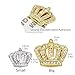 Bling Car Decoration 3D Decal Sticker Crystal + Crown Car Emblem Exterior & Interior Accessory ×2 Pack (3D Crown Big Sliver)