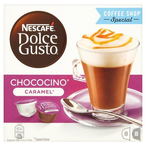 NESCAFE DOLCE GUSTO CHOCOLATE CHOCO CARAMEL PODS 8 DRINKS