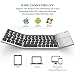 Foldable Bluetooth Keyboard, Jelly Comb B003B Dual Mode USB Wired & Bluetooth Keyboard with Touchpad Rechargeable for Windows Android Tablet Smartphone Surface and More-Updated (Black and Silver)