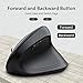 VicTsing 2.4G Wireless Vertical Mouse Ergonomic High Precision Optical Mouse, 1000/1600/2000/2400, 6 Buttons for PC, Desktop, Laptop, Mac (Black)