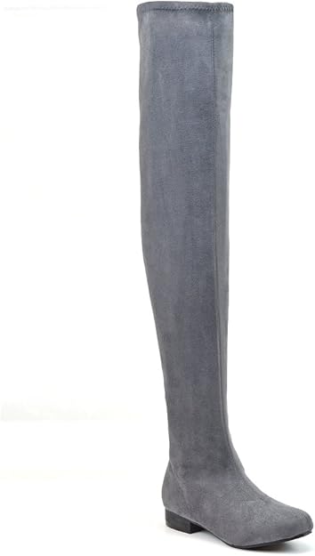 flat thigh high boots for tall ladies