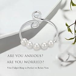 Vito Sterling Silver Fidget Anxiety Ring for
